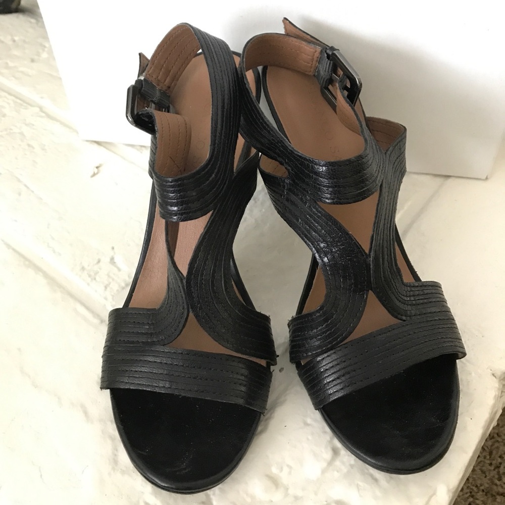Franco Sarto Black Heeled Sandal